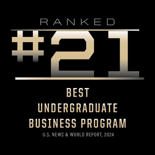 Ranked #21 Best Undergraduate Business Program, US News & World Report, 2024
