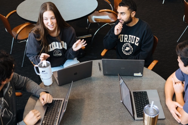 group of students working together