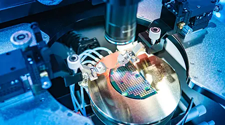 Semiconductor manufacturing stock photo