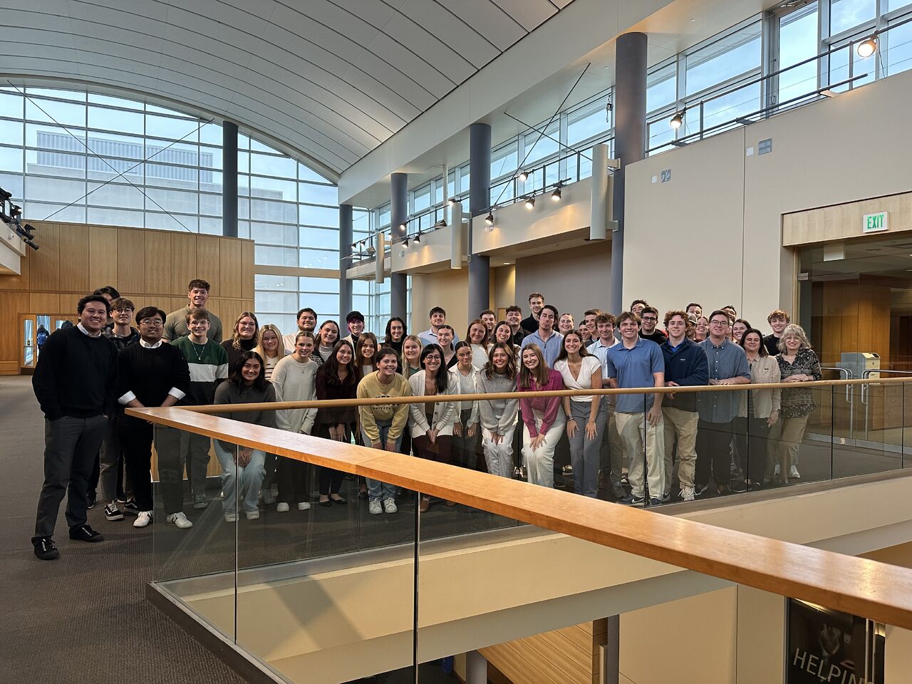 Large group of students