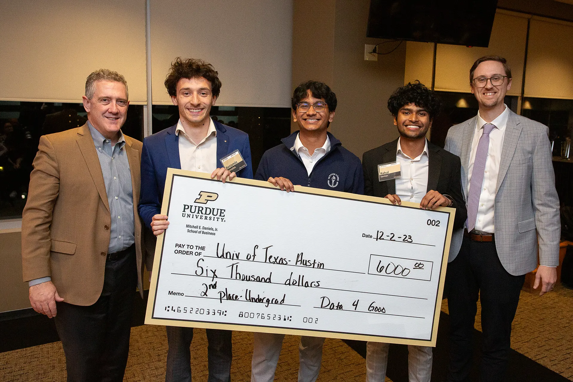 2nd Place Undergrad - Univ of Texas Austin - $6000