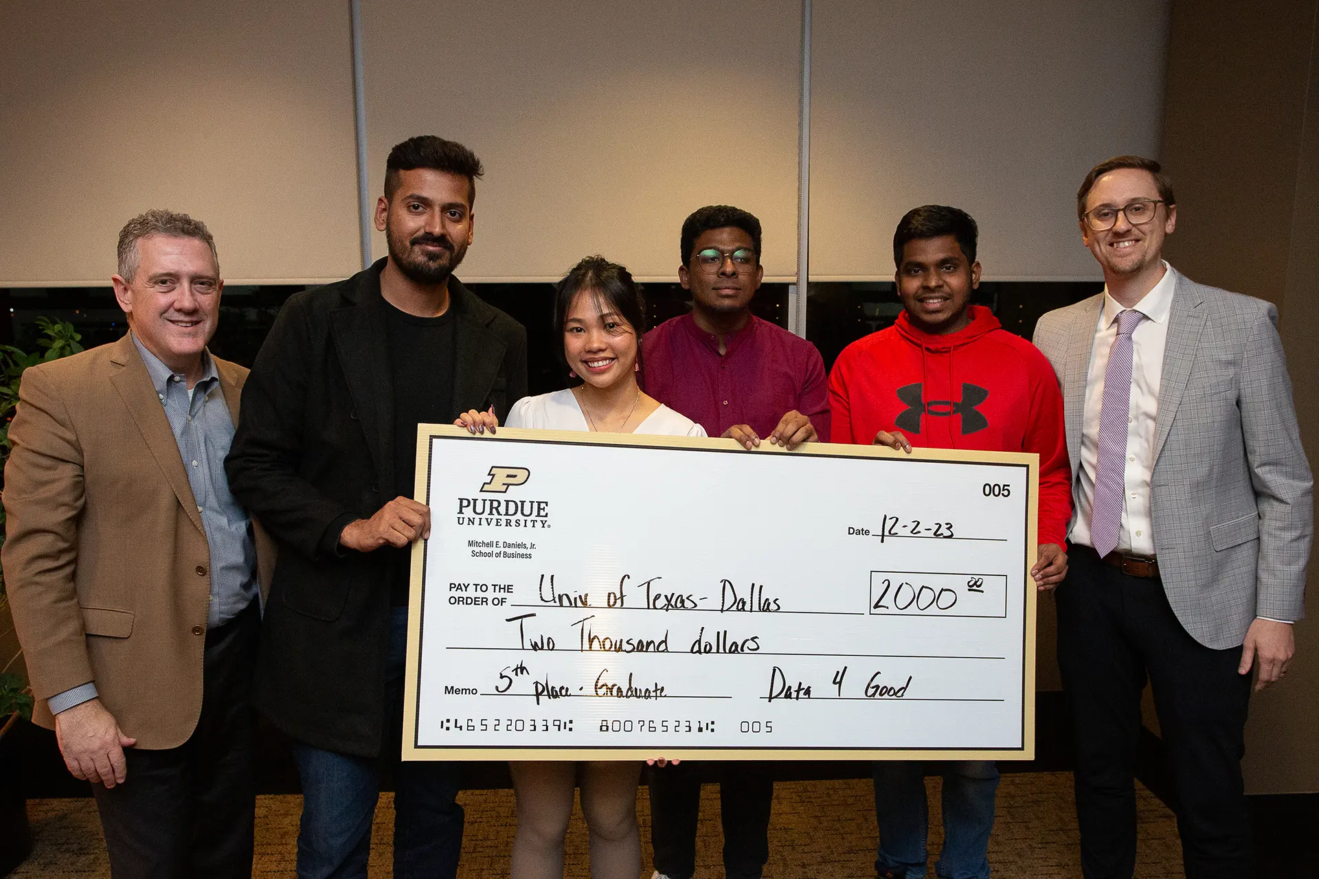 5th Place Graduate - Univ of Texas Dallas - $2000