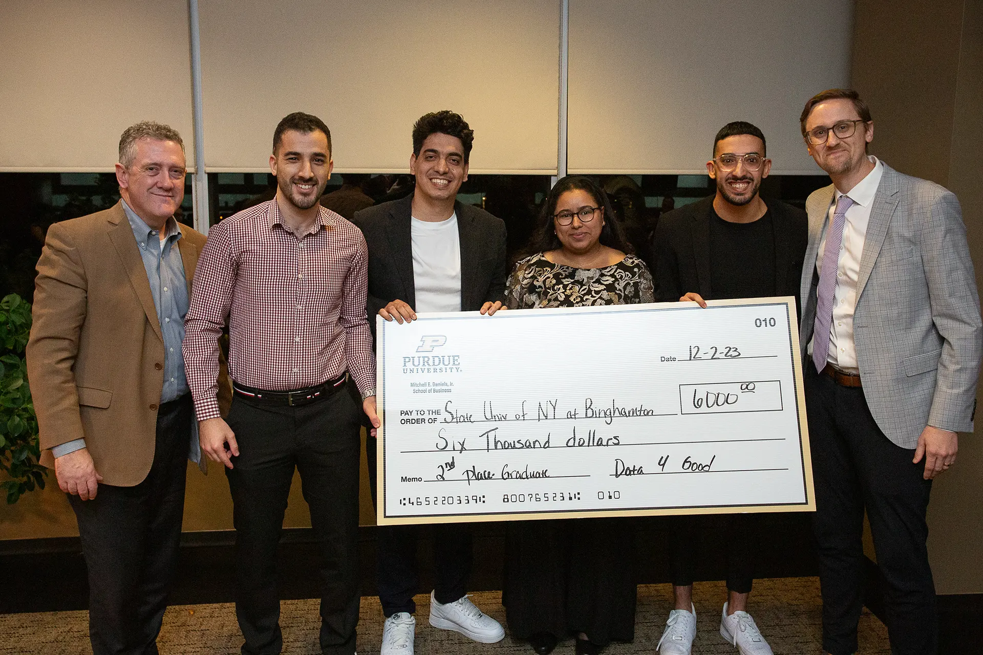 2nd Place Graduate - State Univ of NY at Binghamton - $6000