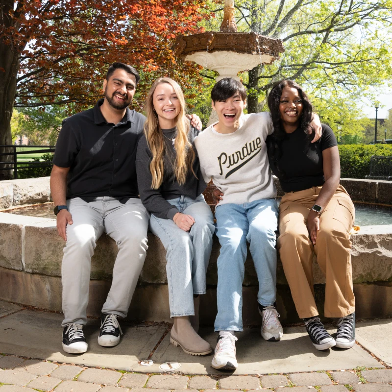 Group of smiling students