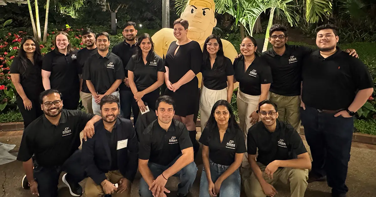 A group photo of Purdue students at the Edge conference