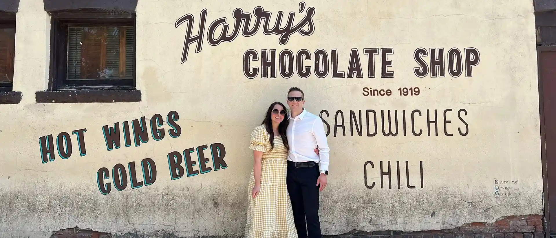Scott Morton with his wife during graduation weekend