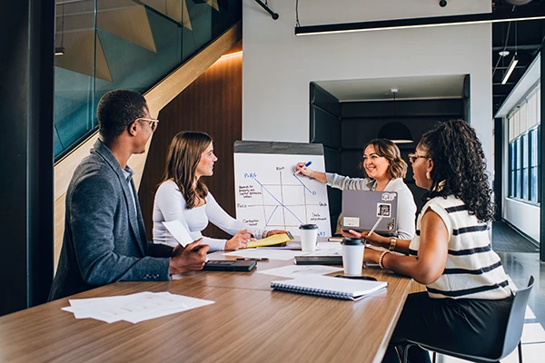 Meeting in conference room