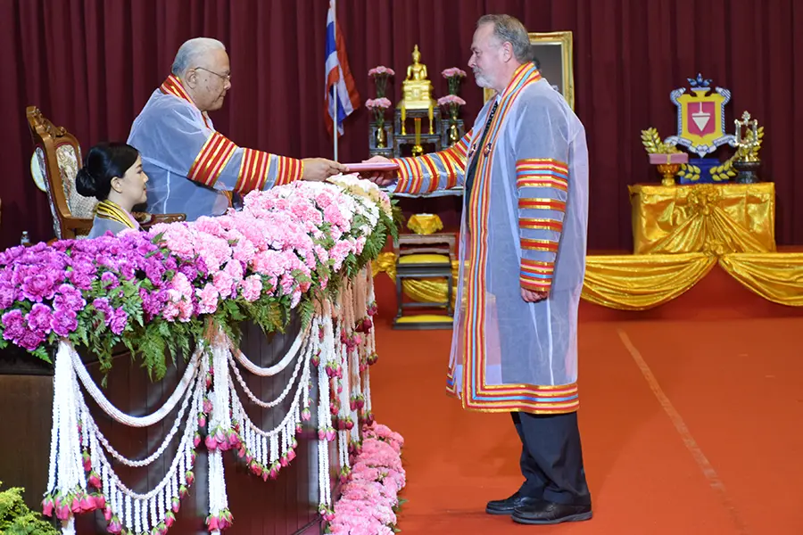 Chad recieving an honorary doctorate