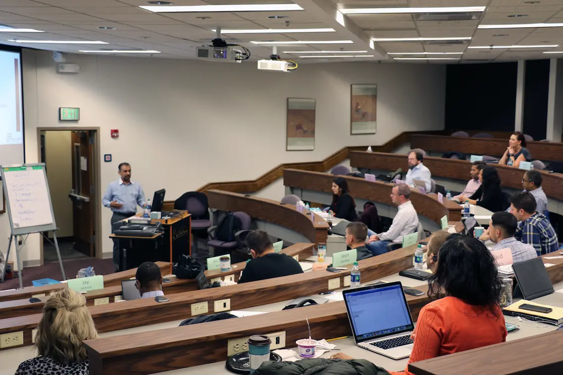 A photo of Krannert Center's lecture hall