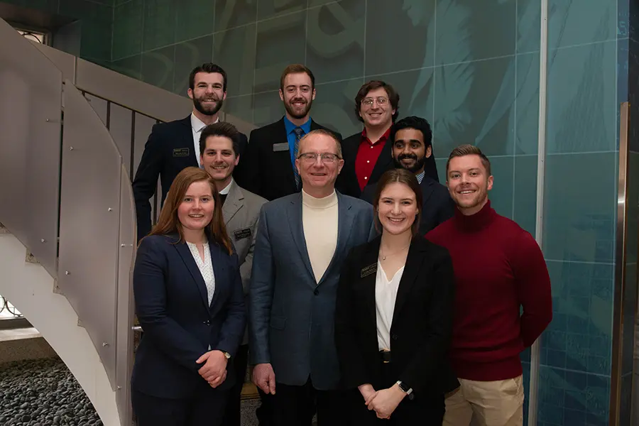 David Randich with students