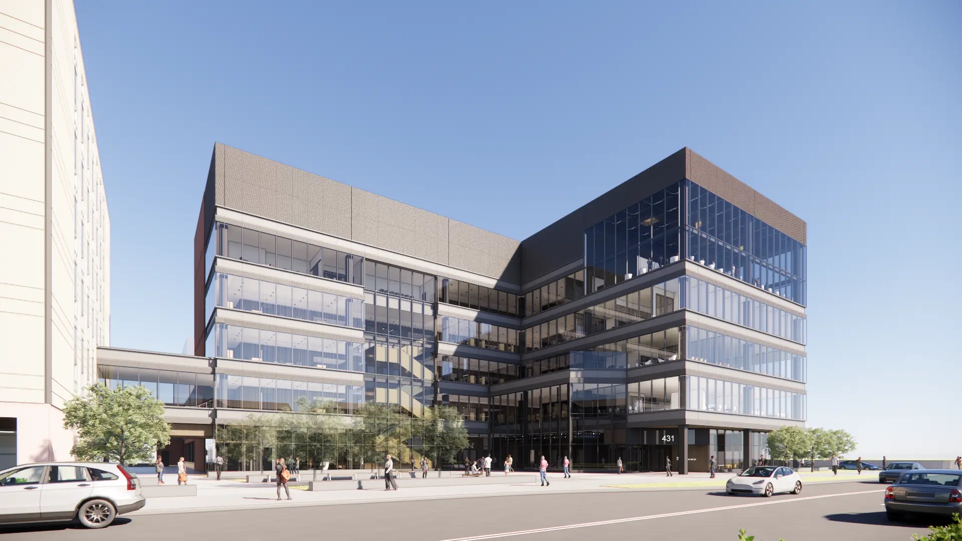 A rendering of the new building