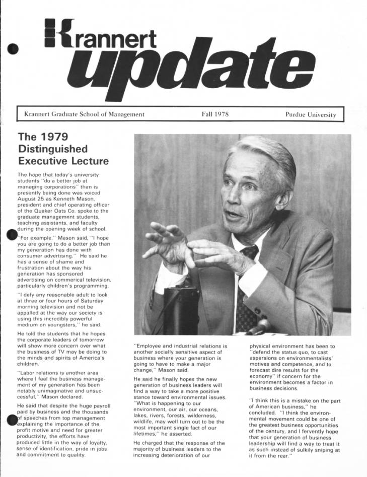 Krannert update, fall 1978
