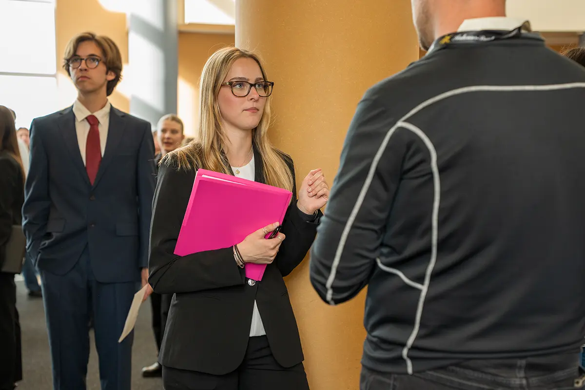 Students bring their resumes and meet top employers hiring for HR internships and full-time positions.  