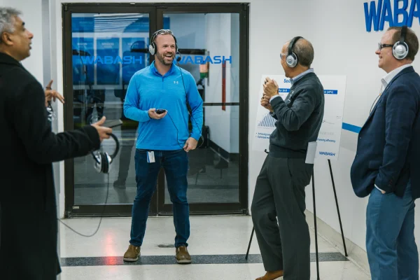 Group of Purdue leaders prepare to tour Wabash facility