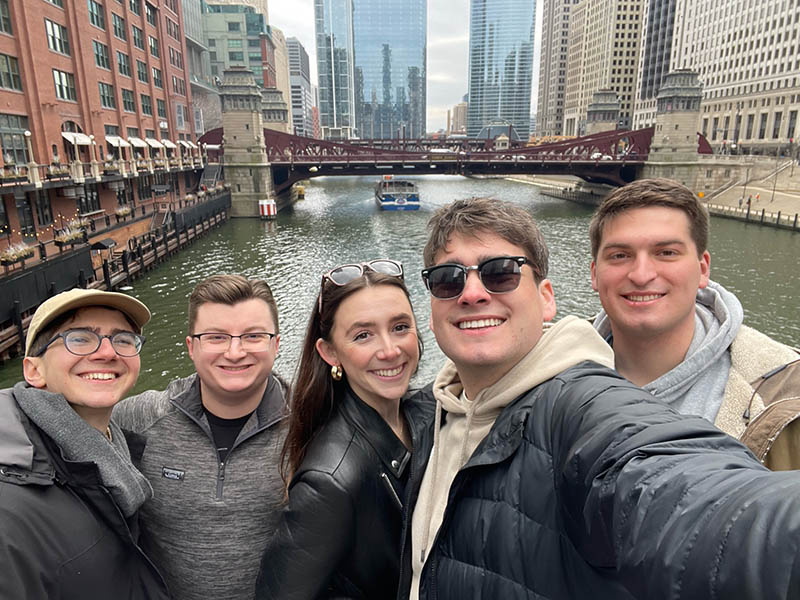 Benton and other students in Chicago